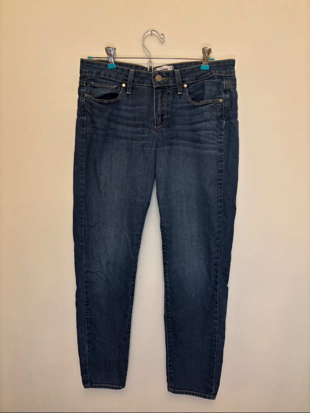 PAIGE Kylie Crop Skinny Jeans Size 28 Dark Wash Stretch Denim